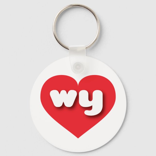 Wyoming red heart - I love wy Key Ring (Front)