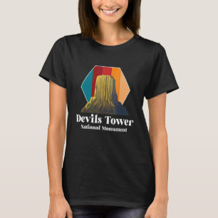 Wyoming Retro Devils Tower National Monument Souve T-Shirt