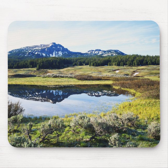 Wyoming, Rocky Mountains, A mountain peak Mouse Pad (Front)