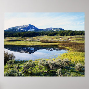 Wyoming, Rocky Mountains, A mountain peak Poster