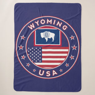 Wyoming sherpa blanket