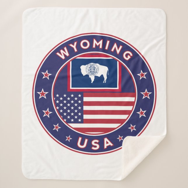 Wyoming Sherpa Blanket (Front)