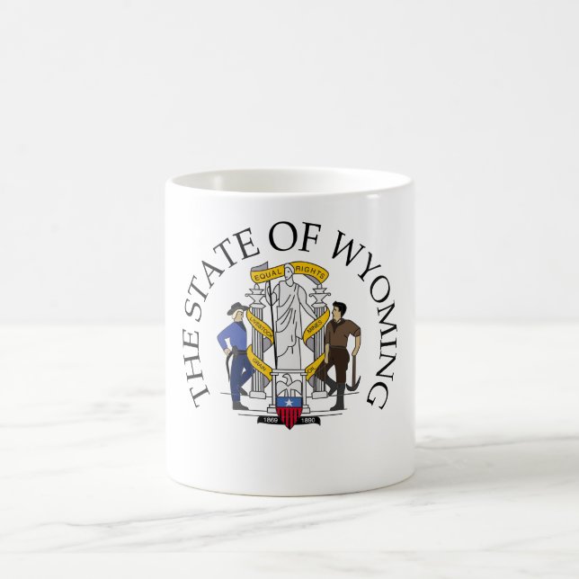 Wyoming sign coffee mug (Center)