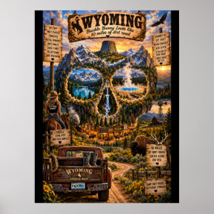 Wyoming Skull Art Print State of Mind