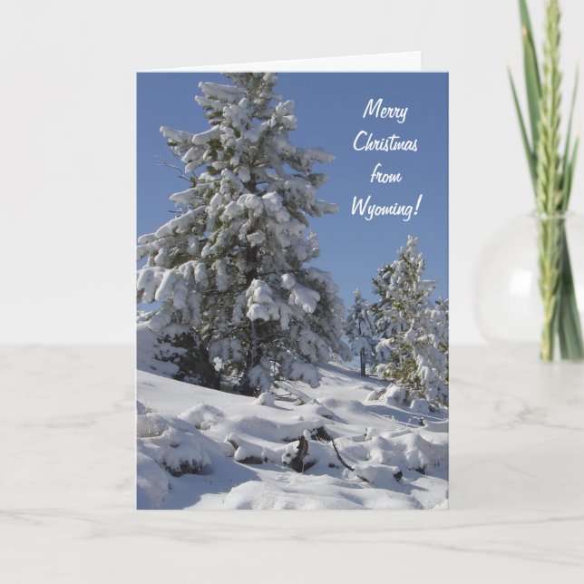 Wyoming Snow Christmas Card (Front)