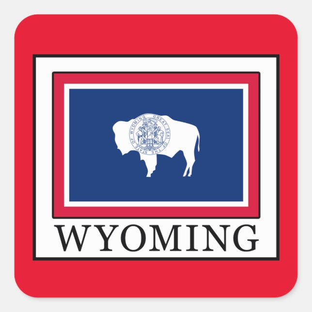 Wyoming Square Sticker (Front)
