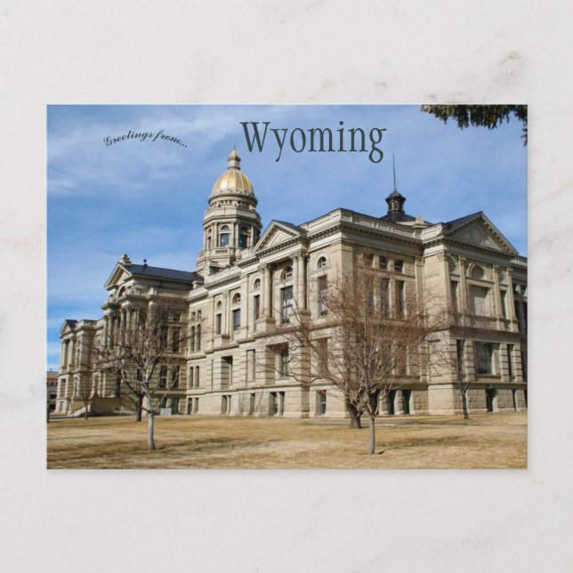 Wyoming State Capitol in Cheyenne Wyoming Postcard (Front)