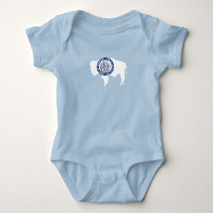 Wyoming State Flag Baby Bodysuit