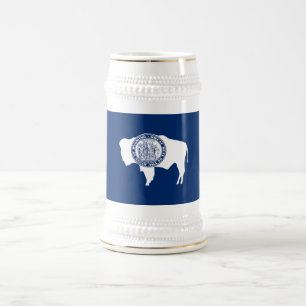 Wyoming State Flag Beer Stein