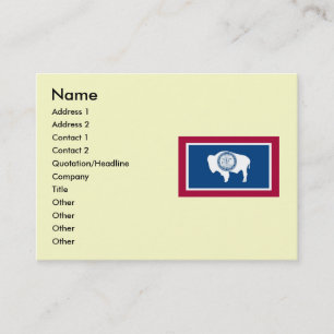 Wyoming State Flag Business Card