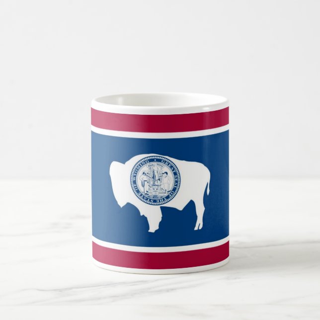Wyoming State Flag Coffee Cup Mug (Center)