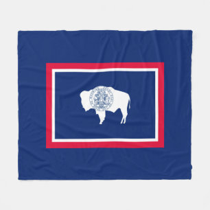 Wyoming State Flag Design Fleece Blanket