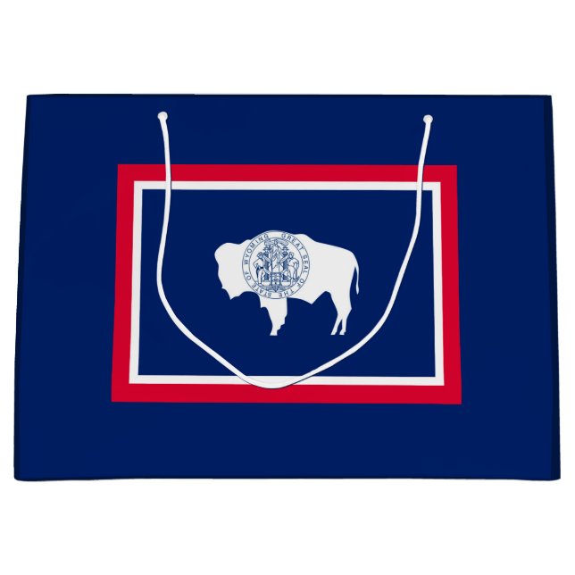 Wyoming State Flag Design Large Gift Bag (Front)