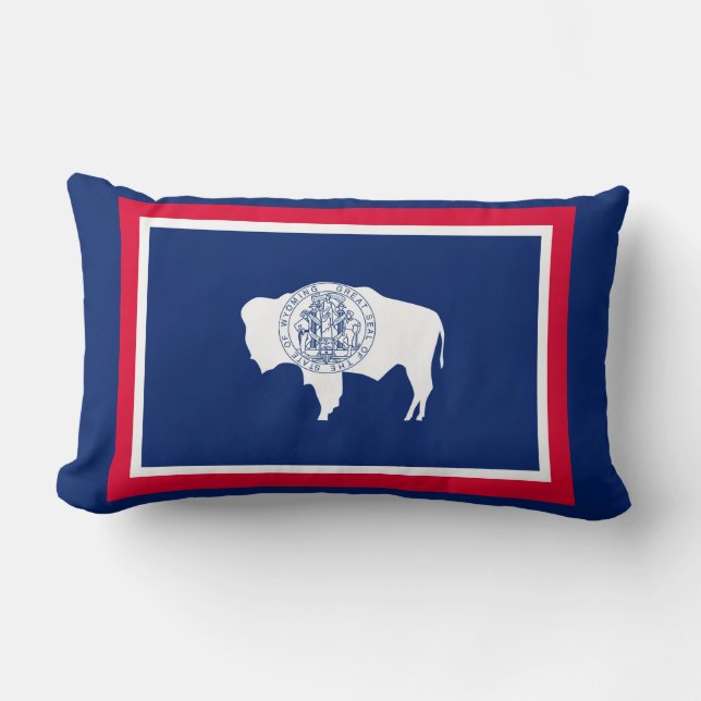 Wyoming State Flag Design Lumbar Cushion (Front)