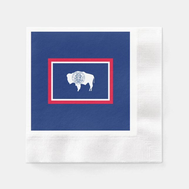 Wyoming State Flag Design Napkin (Front)