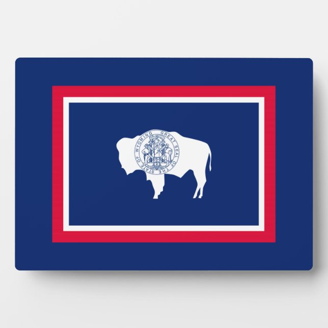 Wyoming State Flag Design Plaque (Front)