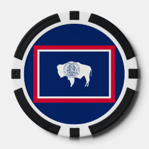 Wyoming State Flag Design Poker Chips