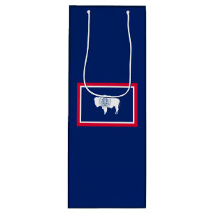 Wyoming State Flag Design Wine Gift Bag