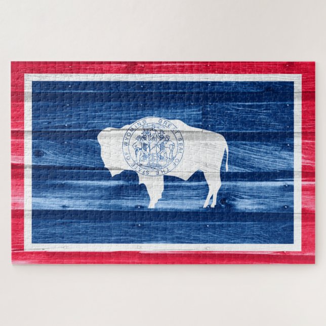 Wyoming State Flag Jigsaw Puzzle (Horizontal)