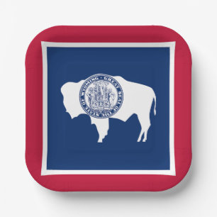 Wyoming State Flag Paper Plate