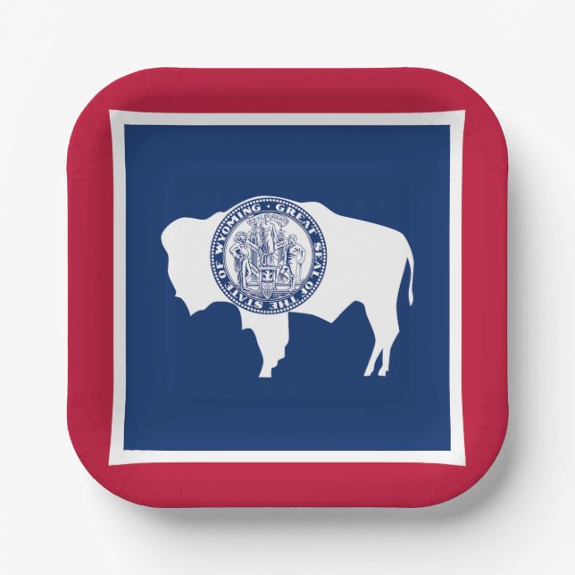Wyoming State Flag Paper Plate (Front)