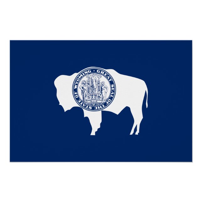 Wyoming State Flag Poster (Front)