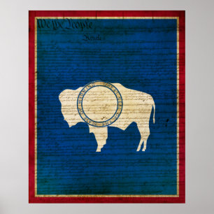 Wyoming State Flag Poster