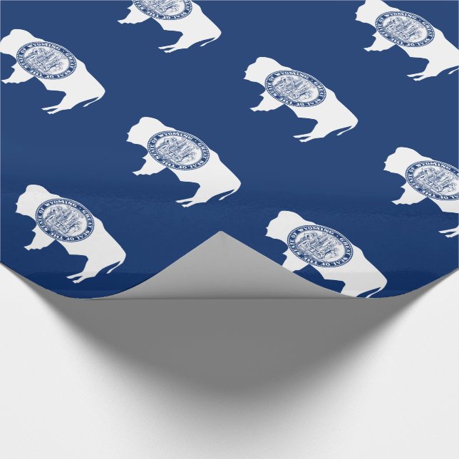 Wyoming State Flag Wrapping Paper (Corner)