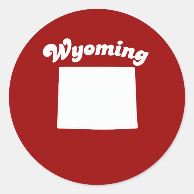 WYOMING STATE MOTTO T-SHIRT T-shirt Classic Round Sticker (Front)