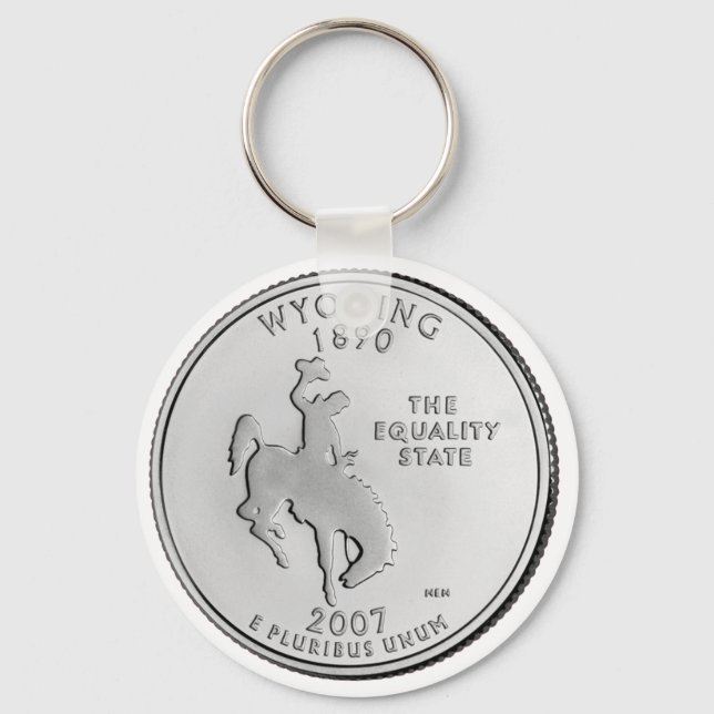 Wyoming State Quarter Key Ring (Front)