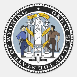 Wyoming state seal america republic symbol flag