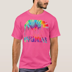 Wyoming Tie Dye Bear Pride Outdoor Hiking Camping T-Shirt