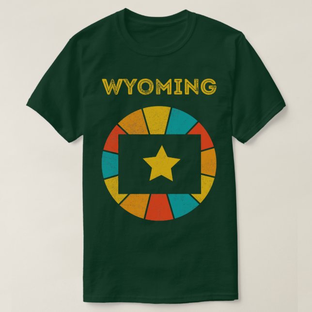 Wyoming Vintage Distressed Souvenir 1 T-Shirt (Design Front)