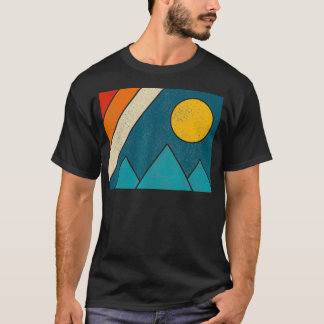Wyoming Vintage State Map Mountains Hiking Nature T-Shirt
