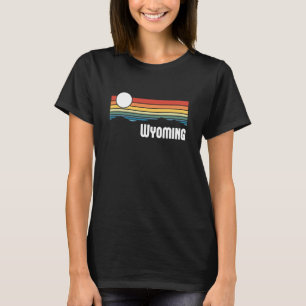 Wyoming Vintage Sunset 80s Retro Summer State USA T-Shirt