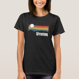 Wyoming Vintage Sunset 80s Retro Summer State USA T-Shirt