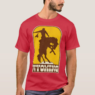 Wyoming Vintage Western Cowboy Rodeo Travel Souven T-Shirt