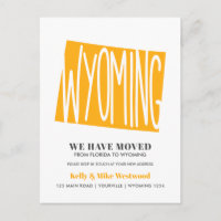 Wyoming We've moved New address New Home  Postcard