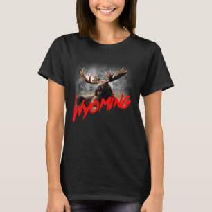 Wyoming with moose T-Shirt