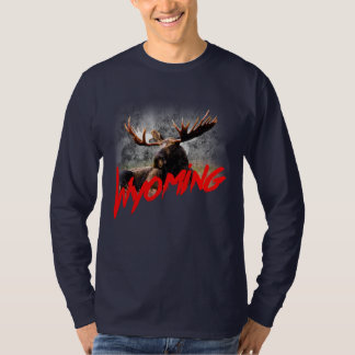 Wyoming with moose  T-Shirt