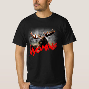 Wyoming with moose T-Shirt