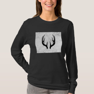 Wyoming WY Deer Hunting Shed Antlers T-Shirt