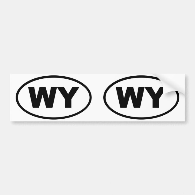 Wyoming WY oval Bumper Sticker (Front)