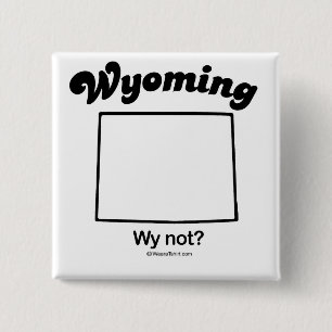 WYOMING - "WYOMING STATE MOTTO" T-shirts and Gear 15 Cm Square Badge