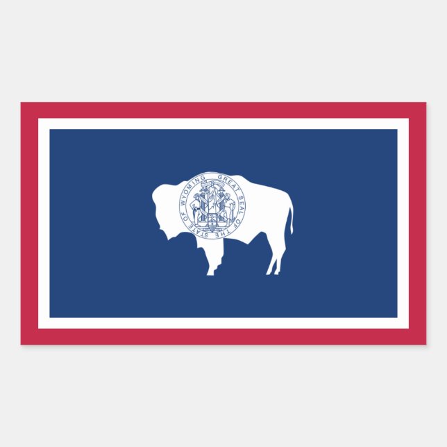 Wyomingite Flag, Flag of Wyoming Rectangular Sticker (Front)