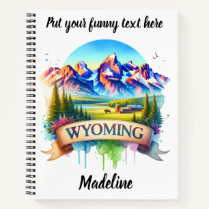 Wyoming's stunning mountain landscapes notebook