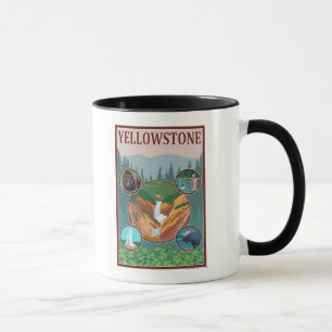 WyomingYellowstone Collage Mug