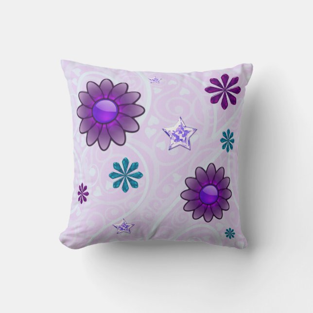 Wysteria Jewelled 3D Cushion (Front)
