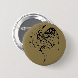 Wyvern Dragon Are Fantasy Mythical Creatures 6 Cm Round Badge
