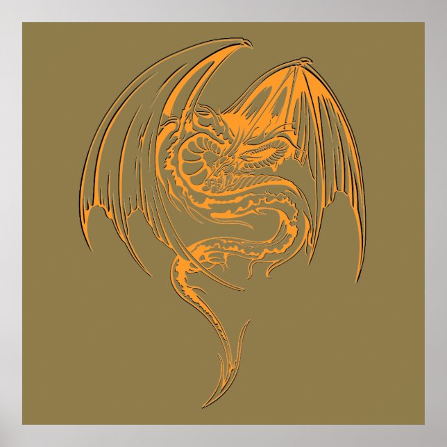 Wyvern Dragon Are Fantasy Mythical Creatures Poster (Front)